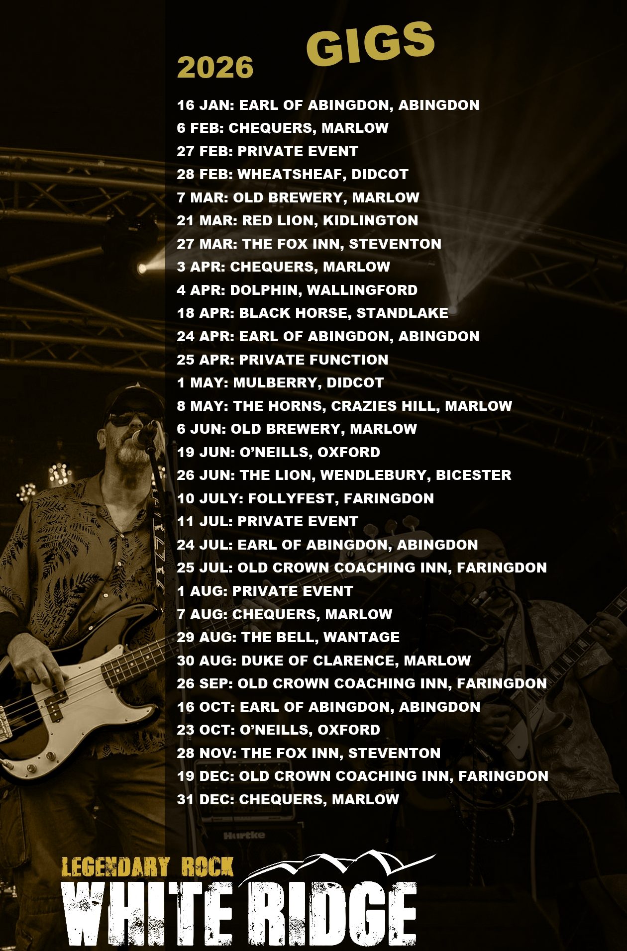 White Ridge gigs White Ridge gigs