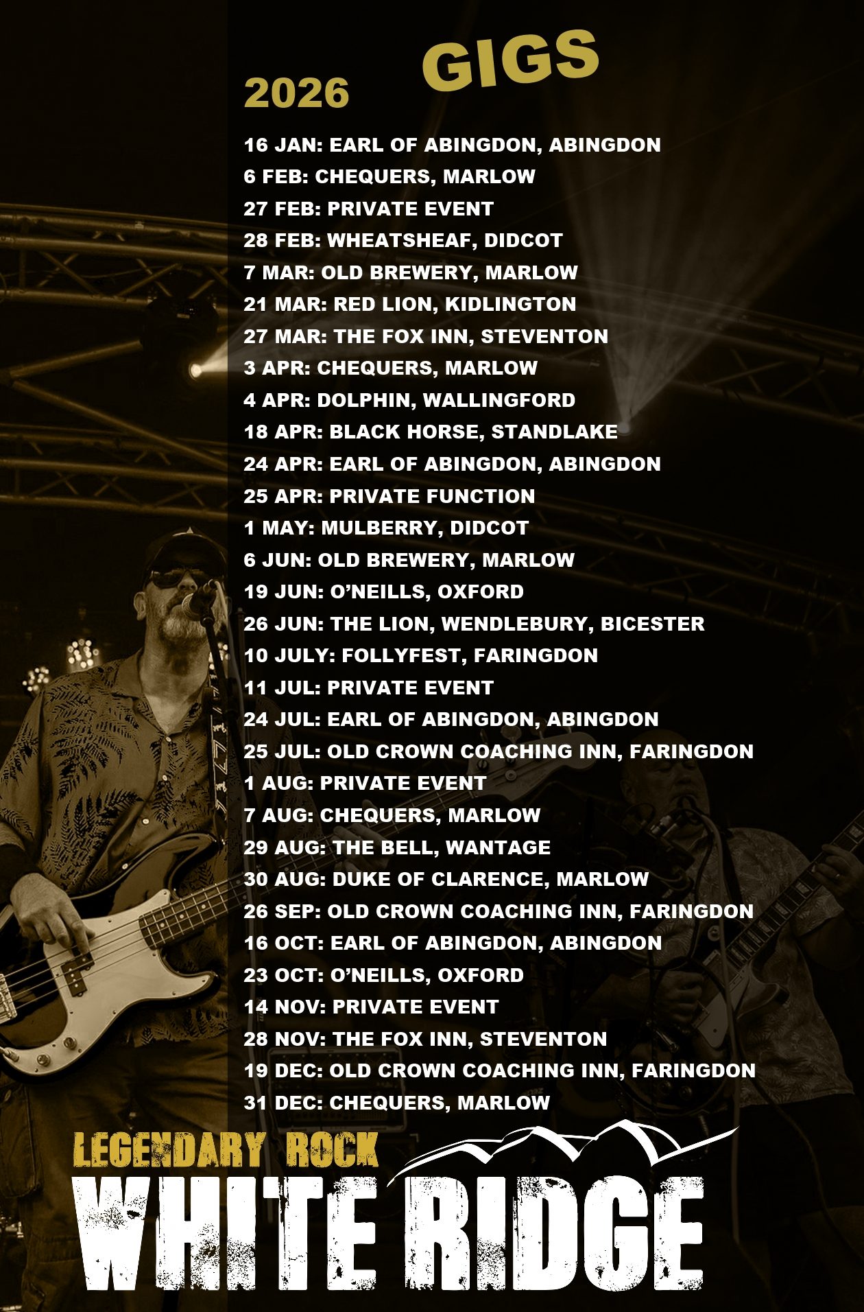 White Ridge gigs White Ridge gigs