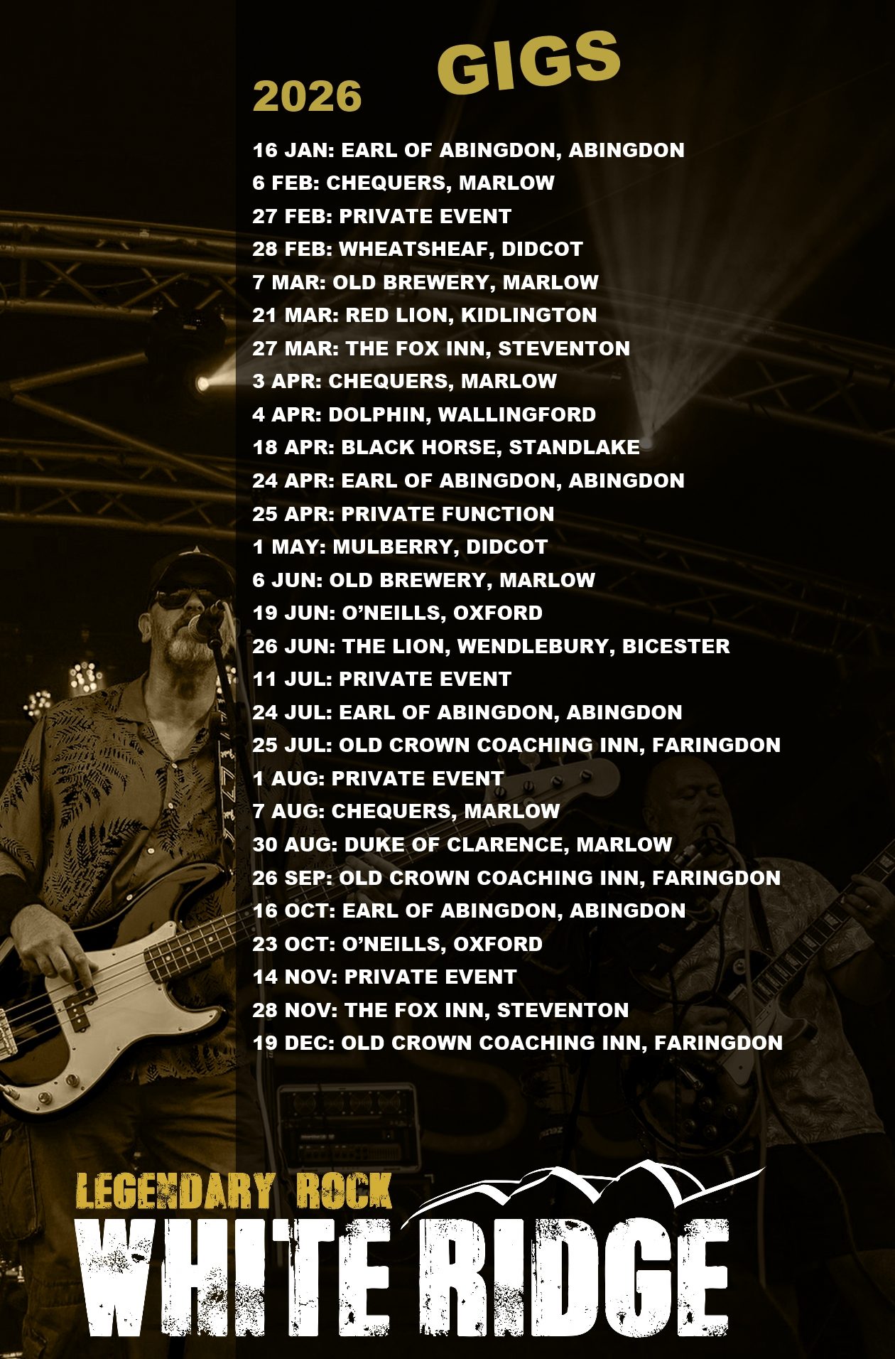 White Ridge gigs White Ridge gigs